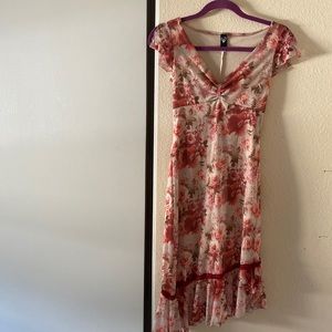 Pink Vintage Floral Dress